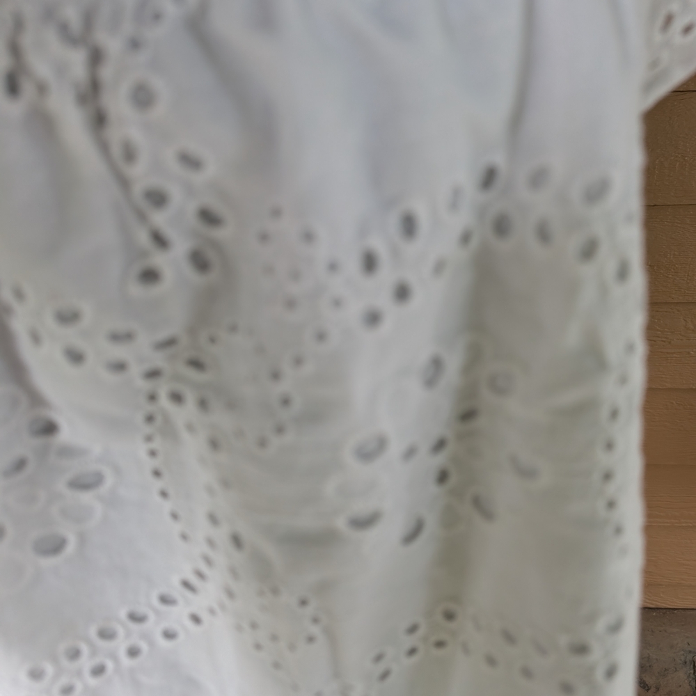 Sanctuary White Ruffled Cap Sleeve Blouse - Picture 4 of 5